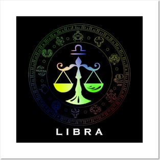 Zodiac sign Libra T-shirt Posters and Art